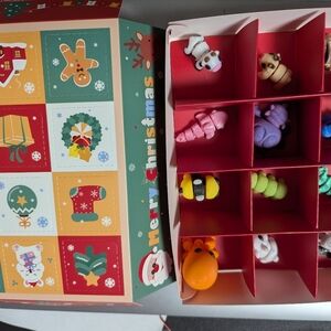 12 Pc Christmas Advent Calendar 3D Figures stocking stuffers Mystery Boy Girl